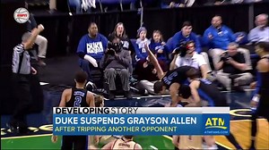 SIDELINED: Duke basketball star Grayson Allen SUSPENDED INDEFINITELY after tripping opponent for a third time | World News Now