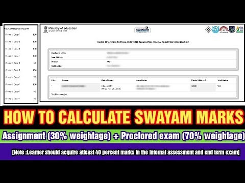 How to calculate SWAYAM Marks | SWAYAM MARKS CALCULATE | SWAYAM RESULTS | THE INFORMATIVE IN