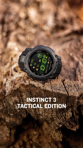 The NEW Instinct 3 Tactical Edition is built for any mission. High endurance to level with you. Features you’ll love: ✔️ Tactical features like Stealth Mode, Jumpmaster, Kill Switch ✔️ Metal-reinforced bezel for extreme durability and rucking activity ✔️ Built-in LED flashlight for low-light operations ✔️ Get precision targeting with Applied Ballistics solver compatibility ✔️ AMOLED or solar display for optimal performance Available for purchase from May 16. Learn more about Instinct 3 Tactical 