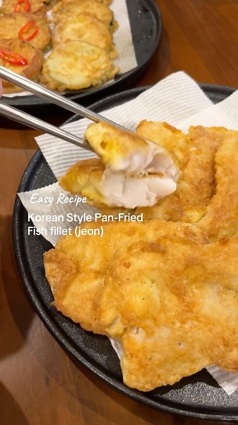 Korean Style Pan Fried Fish Fillets (Fish Jeon) #easyrecipe #cookwithme
