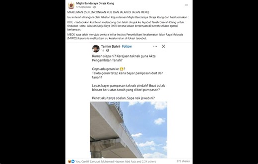 The Special One. No: DF8 Nama: Tokong & Sri Sithi Vinayagar Temple Jenis Pencerobohan: Tokong dan Sebahagian Binaan Kuil Koordinat: 3.063374643920237, 101.45234878315668 Keluasan: 0.50409 ekar Alamat: Jalan Persekutuan (FT3217), Jalan Meru, Klang. No Lot/Warta/Pelan Akui: Guna Tanah: Right of Way (ROW) LRT3 Pemilik tanah: Prasarana Malaysia Berhad Pihak berkuasa: Majlis Bandaraya Diraja Klang dan JKR KLANG Binaan ini secara jelasnya mengundang bahaya kepada pengguna jalanraya seperti yang boleh 