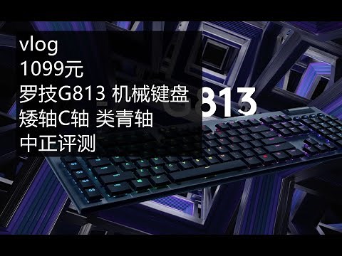 【vlog】1099元，罗技G813 RGB机械键盘C轴（类青轴）体验，对比斐尔可FILCO青轴