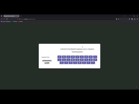 Build Hangman game with Javacript | بالعربي