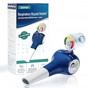 Incentive Spirometer (BLUE04, Medium) for Adult Lung Trainer Breathing Exerciser Respiratory Strengthener Device —5000ml Volume