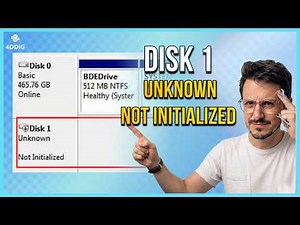 How to Fix Disk 1 Unknown Not Initialized | Unallocated Disk Error in Windows 11/10/8/7