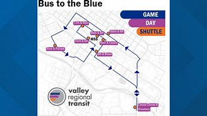 Valley Regional Transit will provide free shuttles for Boise State football games