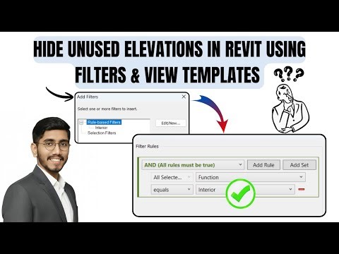 Hide Unused Elevations in Revit Using Filters & View Templates | Clean Plan Views