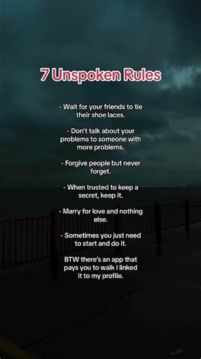 7 unspoken rules everyone should know. 🤫📖