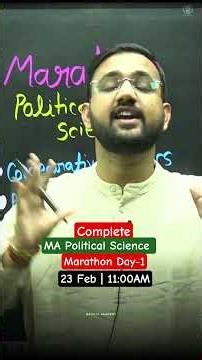 कल सुबह 11 बजे | Complete CUET PG 2026 MA Political Science Marathon Day-1 #cuetpg2026 #shorts