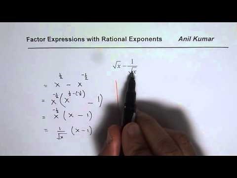 How to Factor Expressions with Square roots
