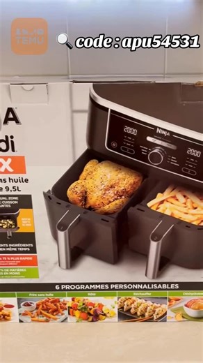 @nadamhk3 on Instagram: "Temu find Ninja airfrayer 🔍 code : apu54531 30% rabatt @temu_germany @shoptemu 🍽️ My kitchen just got warmer, cozier, and more beautiful with Temu’s Cozy Kitchen & Dining picks! ✨ From aesthetic table setups to comforting home essentials, everything now feels softer, calmer, and full of warm living moments. Use my code [acu695744] to start styling your cozy home today! #Sponsored #PaidPartnership #Temu #HomeDecor KitchenAesthetic DiningInspiration HomeStyling CozyHome 