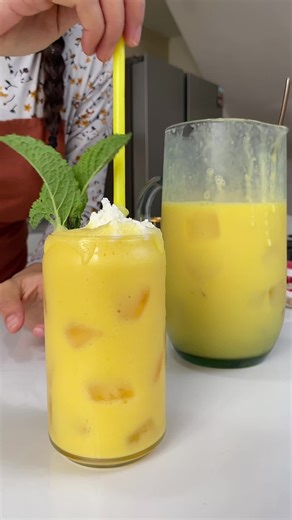 Receta fácil de crema de mango deliciosa y refrescante