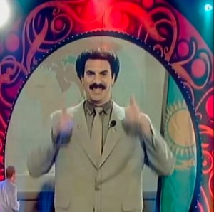 563K views · 5K reactions | Graham Norton speaks to Borat via satellite link up - the outcome is both hilarious and controversial. | Classic TV Moments | Facebook