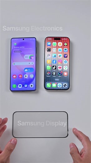 Porque tú iPhone tiene pantalla Samsusng y cámaras Sony y porque pese a tener la misma pantalla de Samsusng el iPhone y Samsusng el color es diferente y también en cámaras de dónde viene cada sensor #SamsunsgS26Ultra #iphone17promax #pantalladeprivacidad