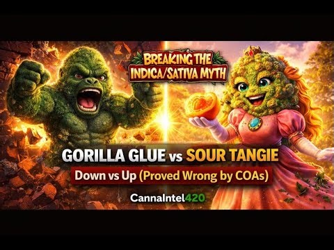 Gorilla Glue vs Sour Tangie Down vs Up Proved Wrong by COAs