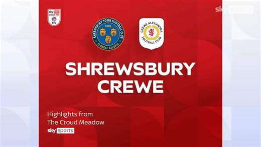 Shrewsbury Town 0-4 Crewe Alexandra | League Two highlights