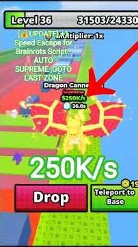 [💰UPDATE] +1 Speed Escape for Brainrots Script - AUTO SUPREME ,GOTO LAST ZONE