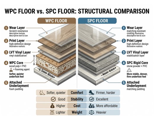 WPC vs. SPC Flooring: Which Rigid Core Is Best for Your Project? - ONSUN