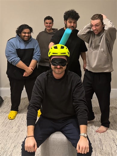 Can he guess who smacked him? 😭😭