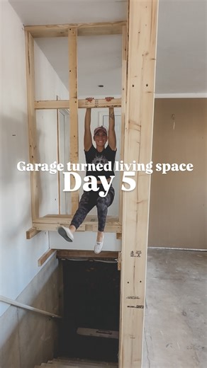 𝗔𝘀𝗵𝗹𝗲𝘆 𝗥𝗼𝘀𝗲 | ᴅᴇᴄᴏʀ & ᴅɪʏꜱ on Instagram: "drywall sheets are heavy AF 😅 This wasn’t our first rodeo with building a wall, and it’s definitely not the most exciting part of a renovation BUT she’s done and now the space is ready for paint. What colour is your fav for a big room ?! #diy #garageflip #diyproject #houserenovations"