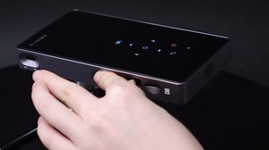 Mini Projector Portable, DLP Pico Projector with Tripod, Support 1080P HD Bluetooth WIFI Auto Keystone Correction HDMI USB TF Card for iPhone/Android/PC/Game (Black)