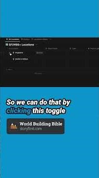 The Easiest Way to Structure Your Story’s Locations #notiontemplates #worldbuilding #writinghelp