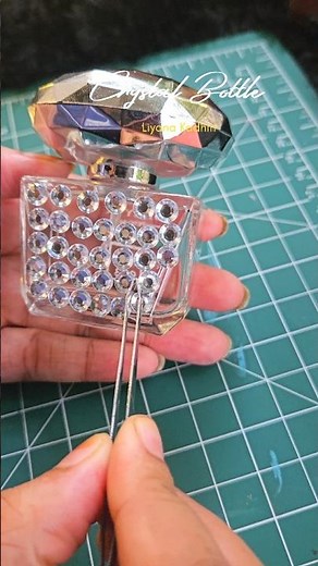 1 minute crystal bottle art 🎀 #diy #birdtrend