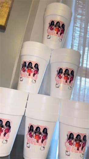 Graphic Design, Party Favors, Creative Design & More! on Instagram: "Hello 20😻🎀 The girls LOVE hello kitty & i don’t blame them! Custom cups are the cutest way to celebrate & make the party PRETTIER 🔥 Books Now Open! #customdesign #hellokitty #styrofoamdecoration #hello20 #baddiebaddieshotoclock"