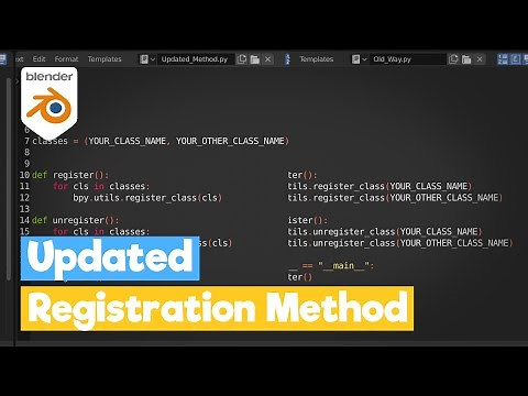 Blender Python Tutorial: Updated Registration Method [learn python for beginners]