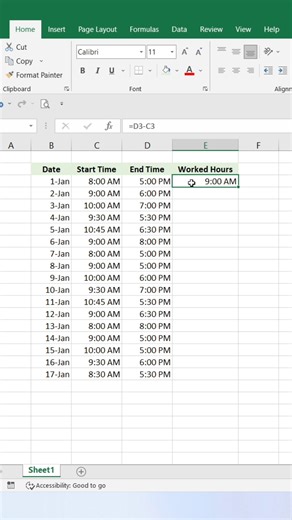 4.1K views · 30 reactions | Calculate Working Time in Excel #Excel #exceltips #exceltricks #learnexcel #JobSkills | computernotion | Facebook