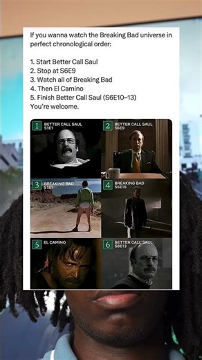 If you wanna watch the Breaking Bad universe in perfect chronological order