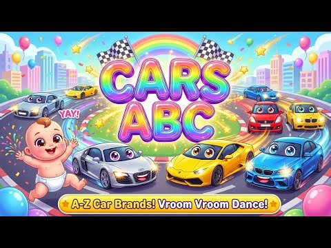 Learn Car Brands from A to Z Full Alphabet for Toddlers & Kids | ABC Cars Names
