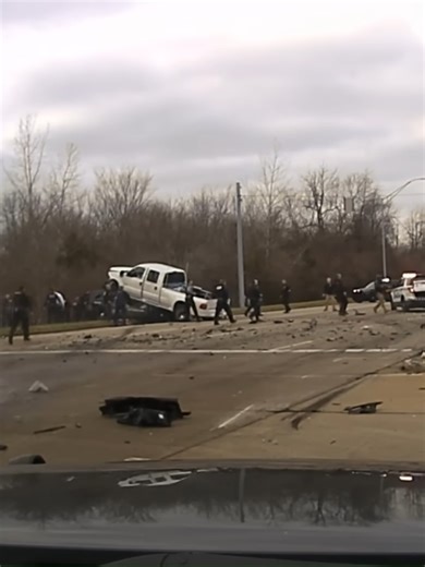 High Speed Chase Flings Truck Airborne Crashing On Top of Cop Car | Dantrell Fowler