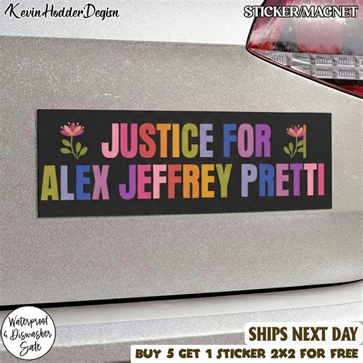 Justice for Alex Pretti Sticker/car Magnet, Political Protest Decal, Activist Statement Sticker, Social Justice Sticker Gift - Etsy