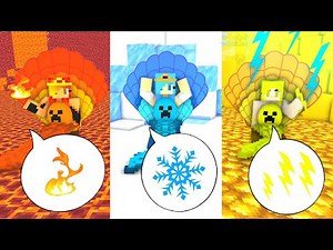 Monster School :Cute Elemental Mermaid Challenge - Minecraft Animation