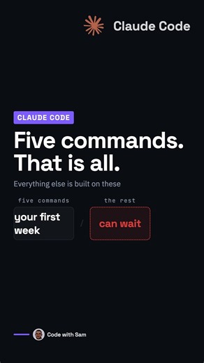 Five Claude Code commands are your entire first week #shorts