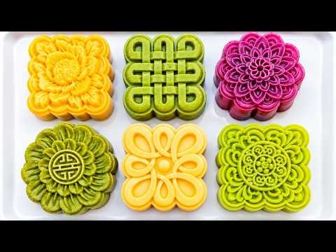Satisfying Cake Making - Lots of Mung Bean, Banana, Matcha & Taro Cakes ASMR