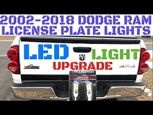 2002-2018 Dodge Ram License Plate Light Replacement/Installation Video
