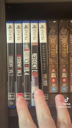 The spines on my PS5 Resident Evil games are all jacked up now 😭