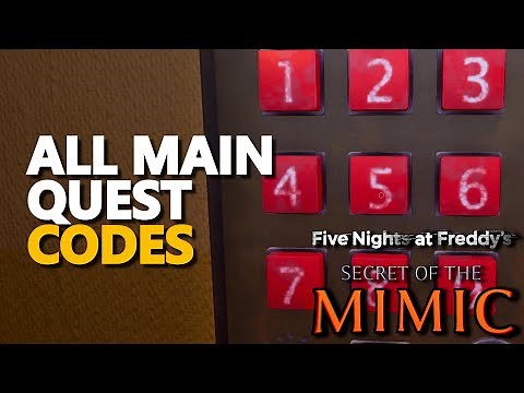 All Main Quest Code Combinations Puzzles FNAF Secret of the Mimic