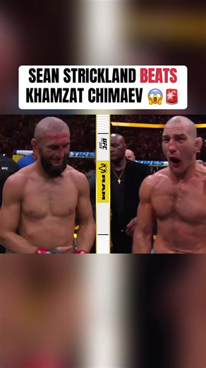 Sean Strickland Defeats Khamzat Chimaev at UFC Fight