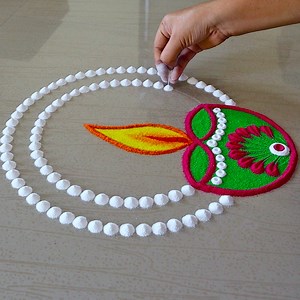 Simple Diwali Rangoli Designs | Diya Rangoli Design #rangoli #kolam #muggulu #rangolidesigns #rangoliart #Diwali #Diwali2022 #diwalirangoli #Diya | Awesome Rangoli