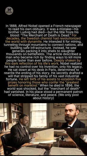 A newspaper mistake changed his entire legacy forever. #history #nobelprize #legacy The controversy over Nobel’s will was immediate and immense. His family was furious at losing their inheritance, and the King of Sweden, Oscar II, initially opposed the prizes because they were not restricted to Swedes. ~It took five years of legal battles by his executors~ to finally execute the vision. Nobel had specified that nationality should play no part in the awards, a radical idea for a nationalist era.