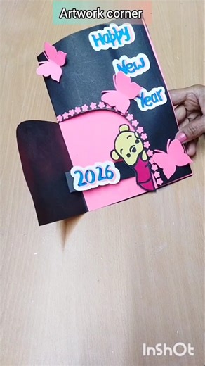 DIY New year greeting card ✨🥳.#diytrending #shorts #shortsfeed #craft #artworkcorner #art