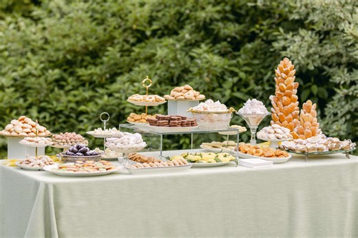 Wedding reception buffet tables | Honestweddingadvice.com