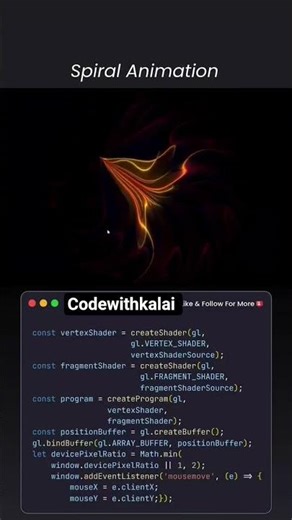 Watch this Spiral Animation made with Code! #shorts #codewithkalai #coding #animation #programming