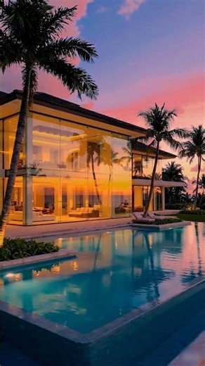 Building a Luxury Glass Mansion on a Tropical Island | AI Timelapse 😍