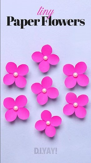 Make Beautiful Tiny DIY Paper Flowers Like a Pro 🌸 #papercrafts #paperflower #craftideas