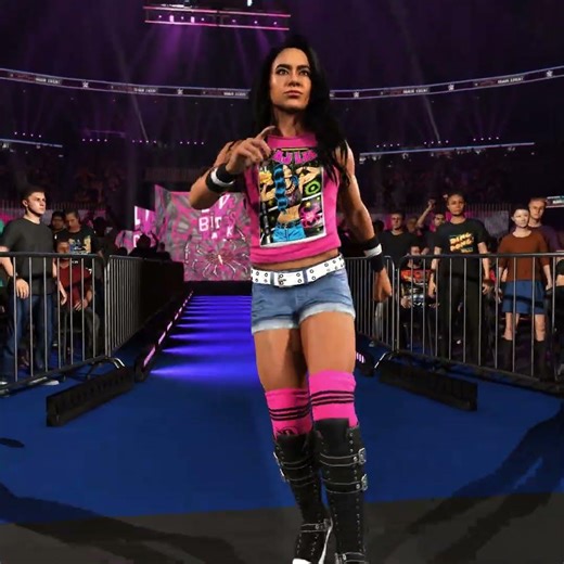 AJ LEE '25 Mod by JoeMashups Showcase #shorts #wwe2k25 #ajlee #cmpunk #rhearipley #livmorgan