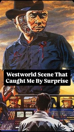 LovableHorrorAddiction on Instagram: "In the 1973 Westworld movie, the Gunslinger’s (Yul Brynner) “draw” scene—depicting his AI perspective—was a groundbreaking, early use of digitized computer-generated imagery (CGI) to simulate a robot’s computerized vision. Created by John Whitney Jr. and Michael Crichton, this pixelated, color-separated effect visualized the machine’s target acquisition and, according to IMDb, this was the first feature film to use digital image processing. 🥃🚬 #yulbrenner